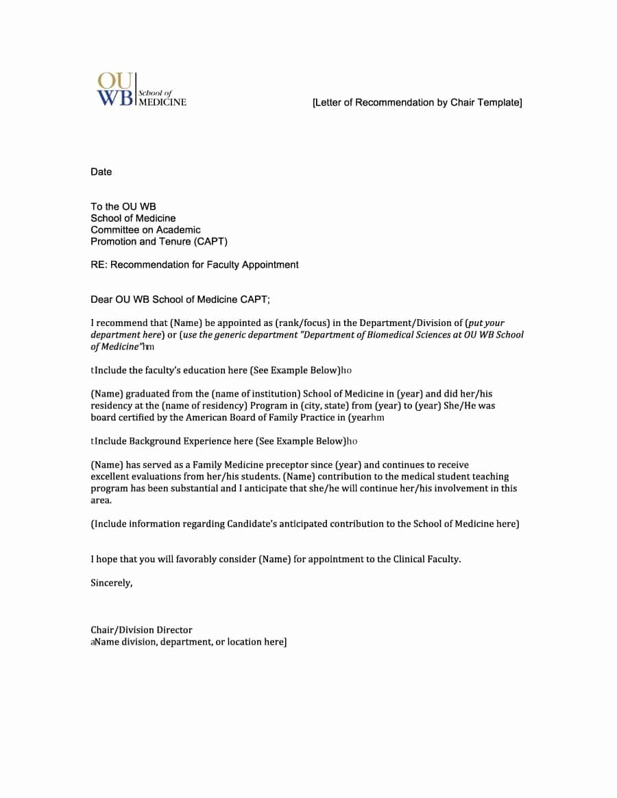 Letter Of Recommendation Questionnaire New 43 Free Letter Of Re Mendation Templates &amp; Samples