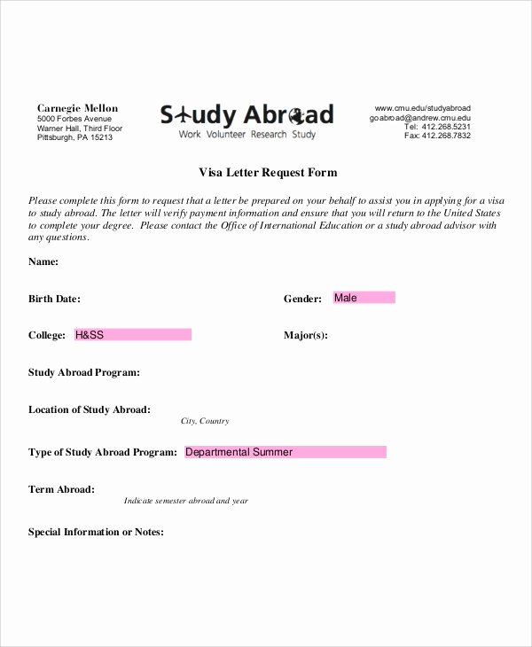 Letter Of Recommendation Request form Best Of 10 Sample Letter Request forms