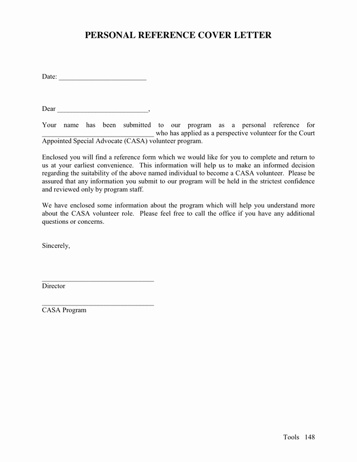 Letter Of Recommendation Request form Inspirational Sample Personal Reference Request Letter In Word and Pdf