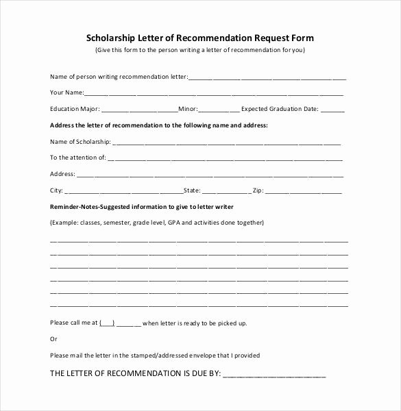 Letter Of Recommendation Request Inspirational 27 Letters Of Re Mendation for Scholarship Pdf Doc