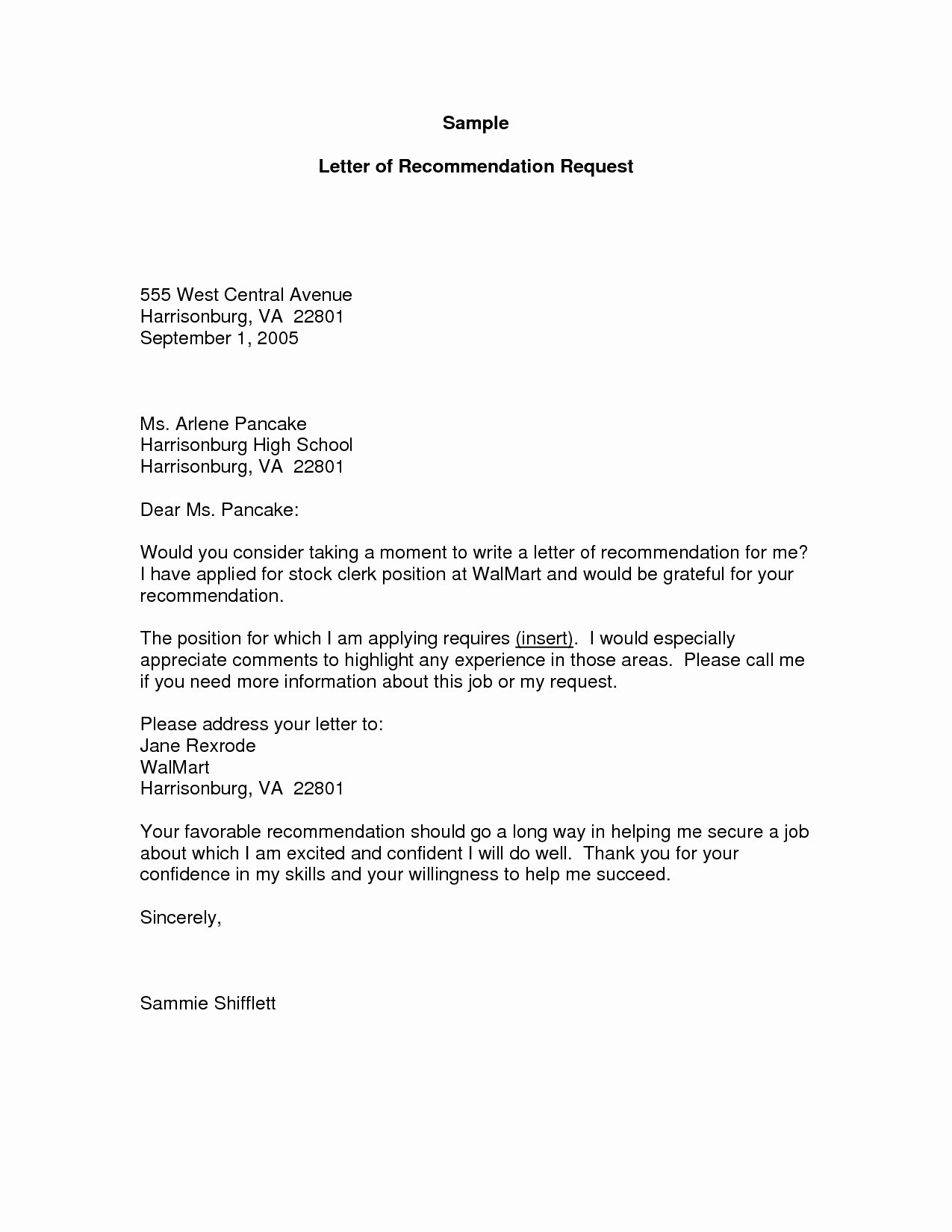 Letter Of Recommendation Request Sample Lovely A Letter Request Cover Letter Samples Cover Letter