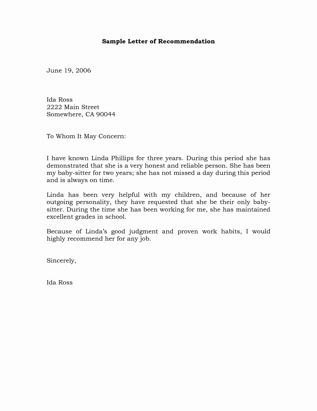 Letter Of Recommendation Request Samples Best Of Sample Re Mendation Letter Example
