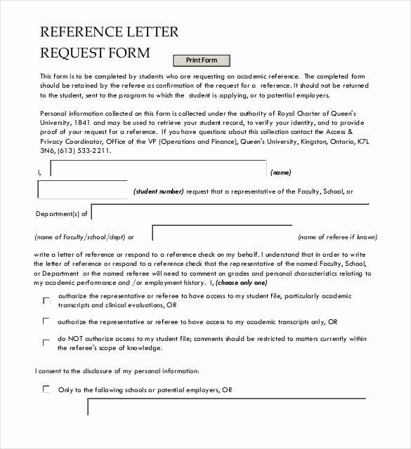 Letter Of Recommendation Request Template Lovely 42 Reference Letter Templates Pdf Doc