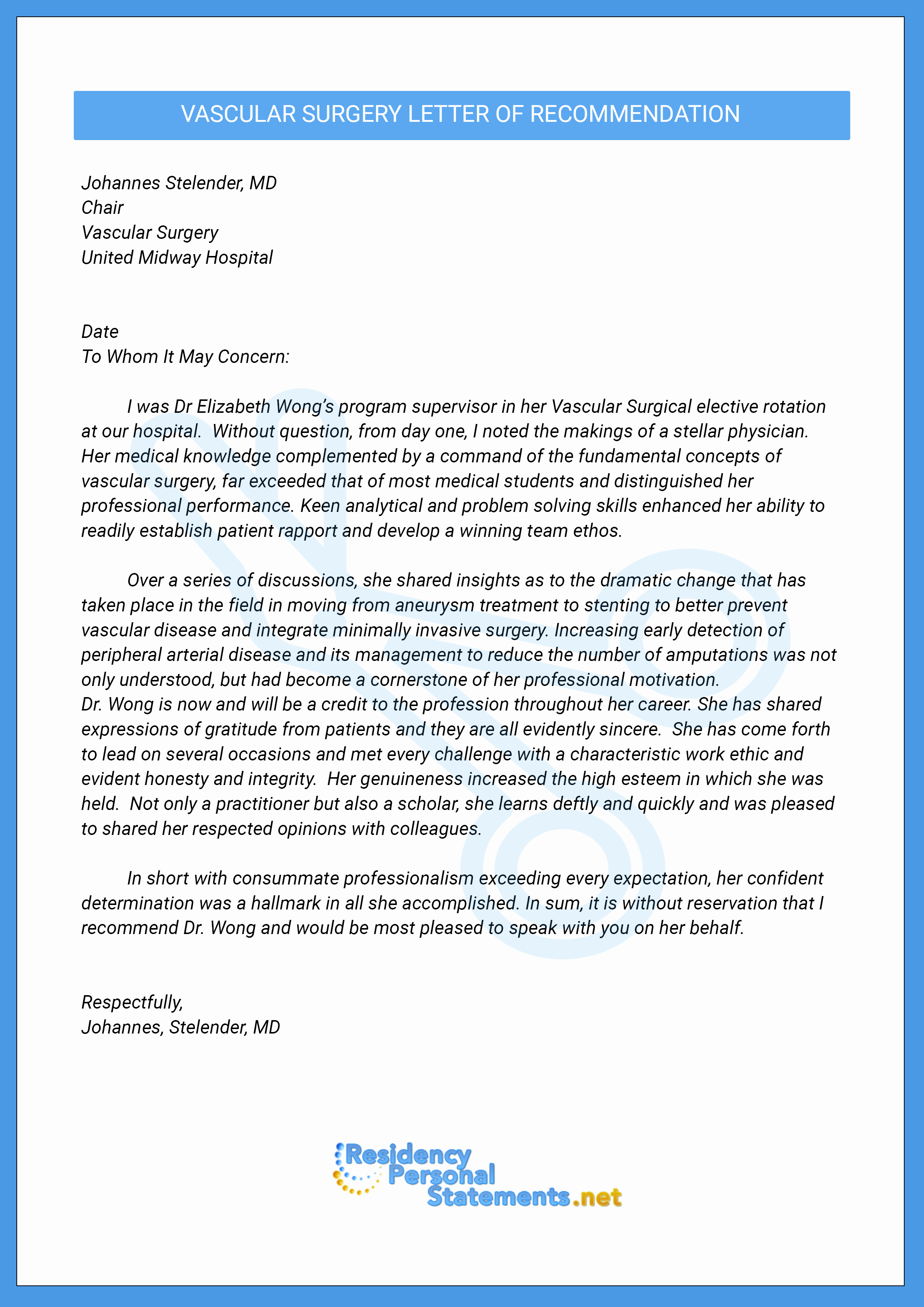 Letter Of Recommendation Residency Template Fresh Residency Letter Of Re Mendation Writing Help
