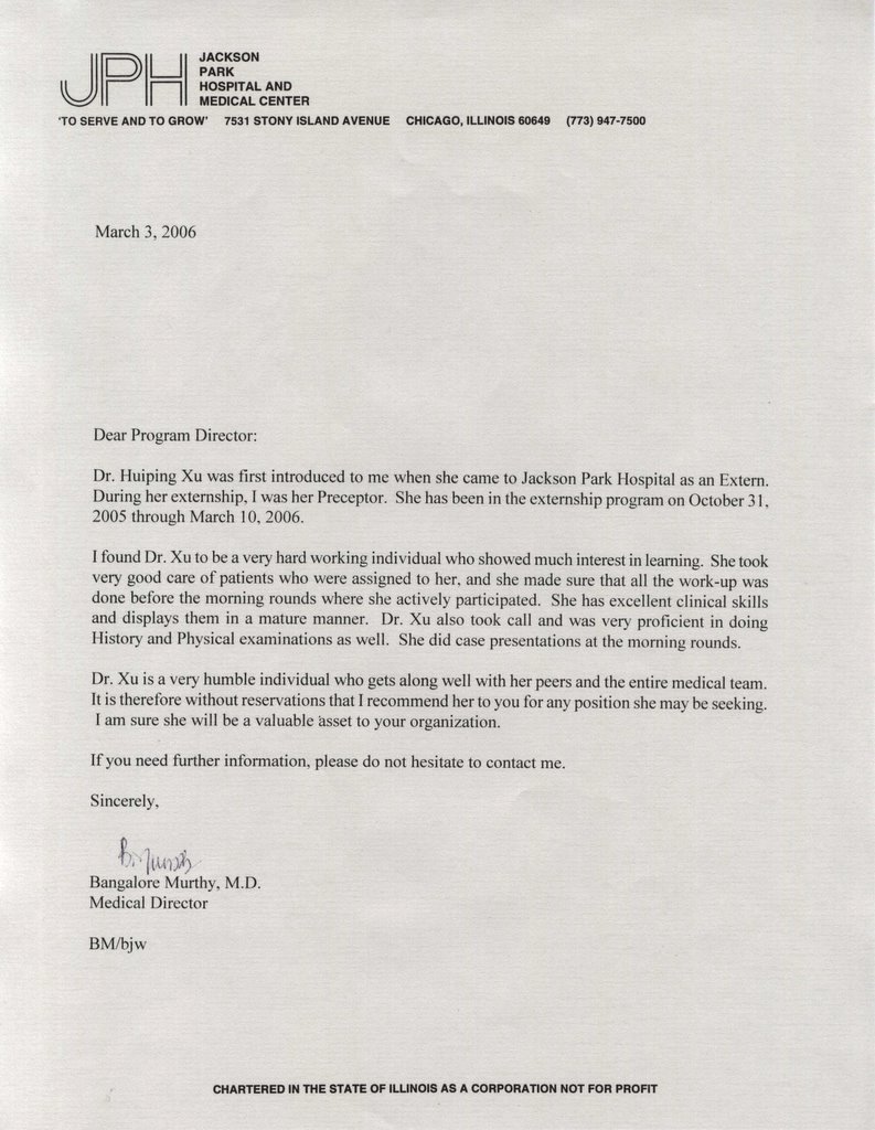 Letter Of Recommendation Residency Template Unique Im Residency Candidate