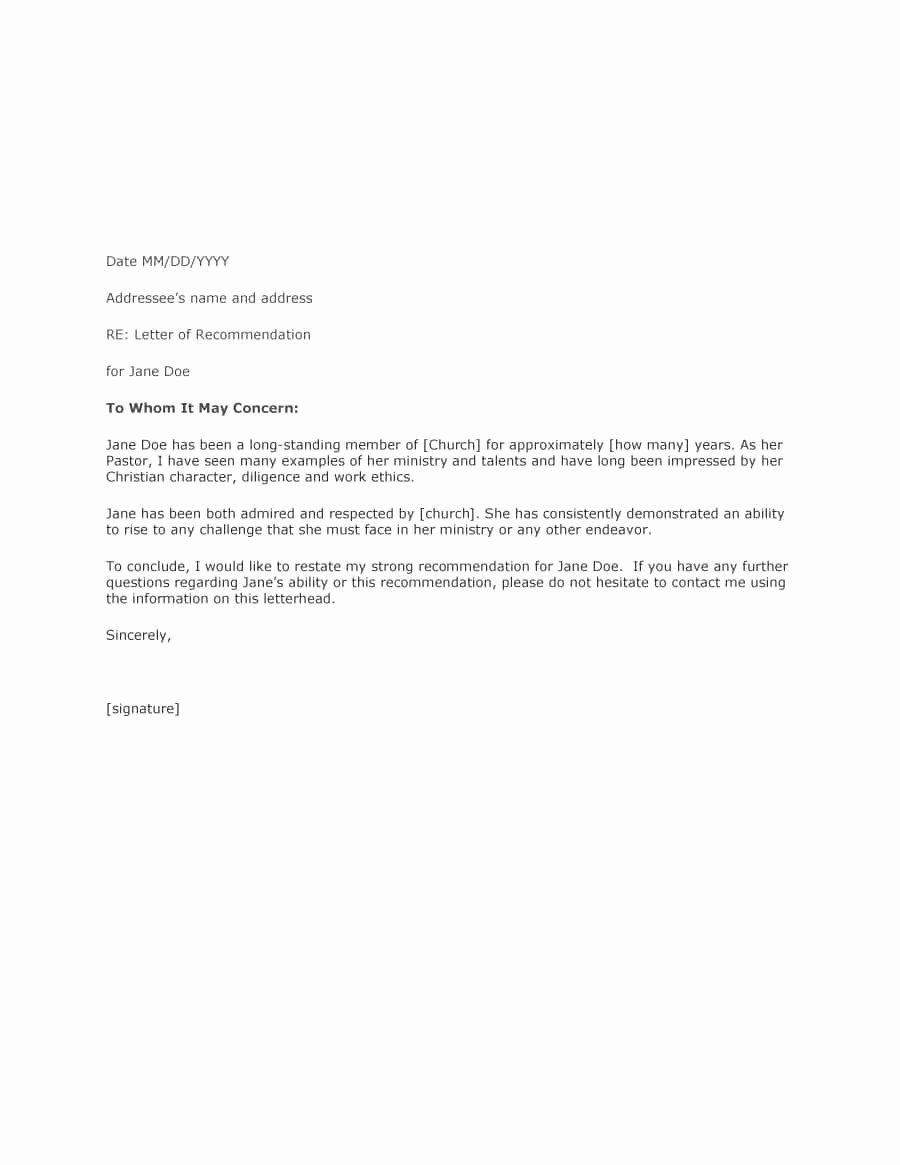 Letter Of Recommendation Sample Teacher Unique 43 Free Letter Of Re Mendation Templates &amp; Samples