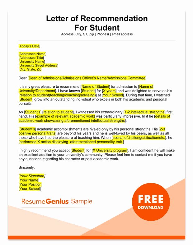 Letter Of Recommendation Signature Lovely Student and Teacher Re Mendation Letter Samples