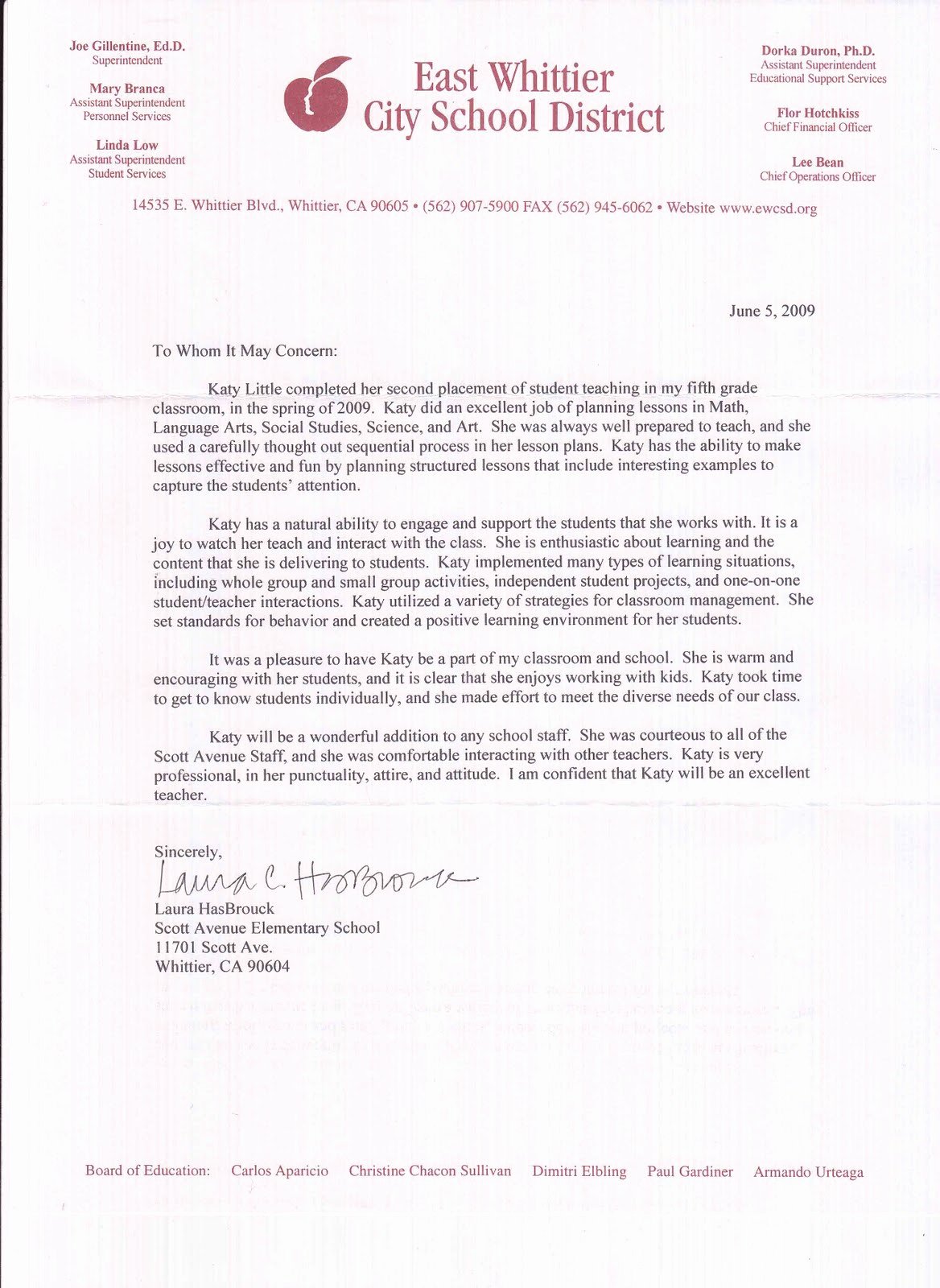 Letter Of Recommendation Student Teacher Fresh Kathryn Little Letters Of Re Mendation Student Teaching