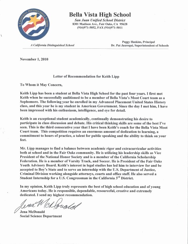 Letter Of Recommendation Teachers Best Of Ap U S History Teacher Letter Of Re Mendation