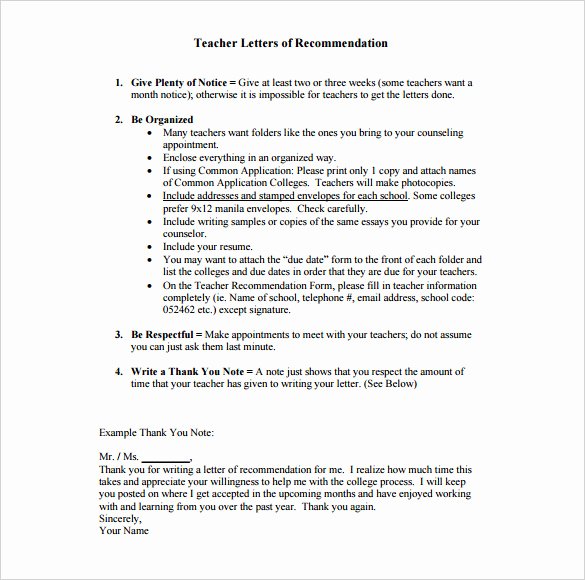 Letter Of Recommendation Thank You New 8 Thank You Letter for Re Mendation Pdf Doc
