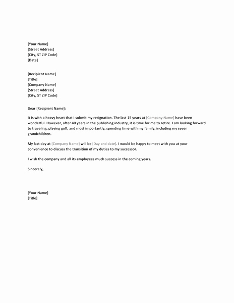 Letter Of Resignation Template Word 2007 Beautiful Download Resignation Letter Templates Two Weeks Notice
