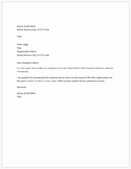 Letter Of Resignation Template Word 2007 Lovely Immediate Resignation Letters with &amp; without Reason