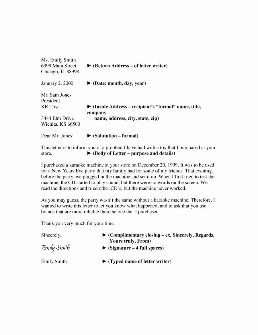 Letter Outline Template Beautiful 35 formal Business Letter format Templates &amp; Examples