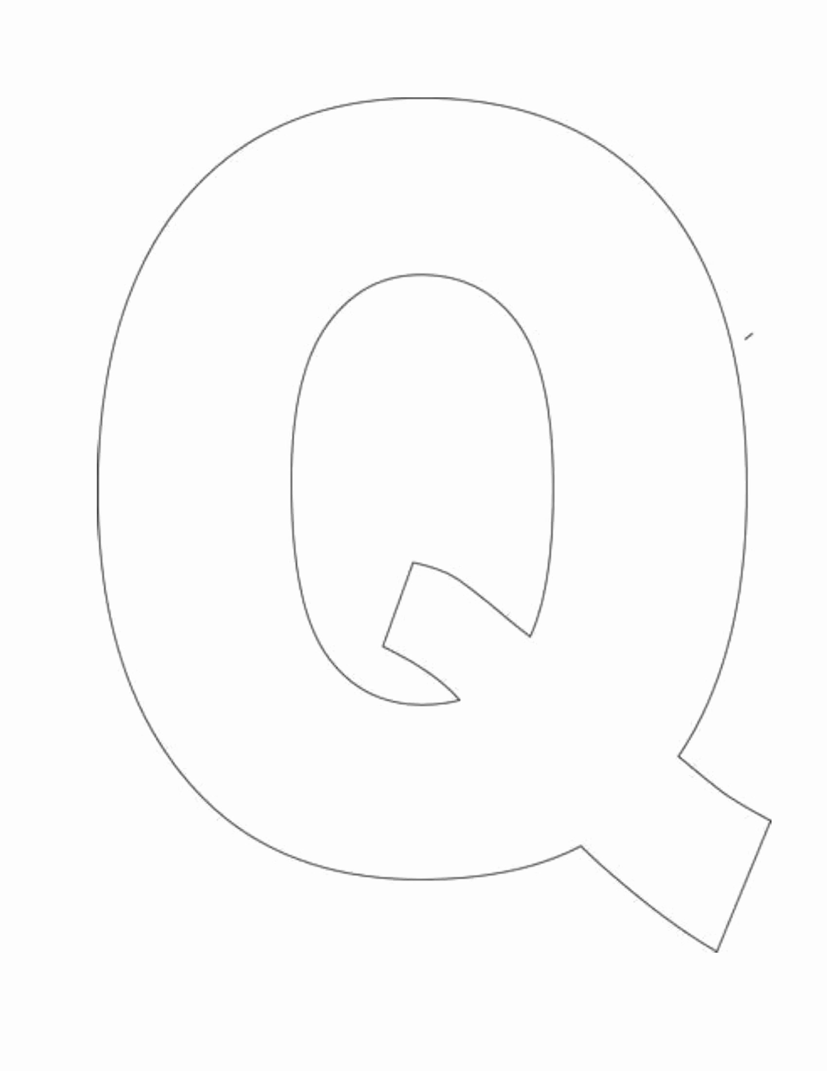 Letter Outline Template New Alphabet Letter Q Template for Kids Crafts