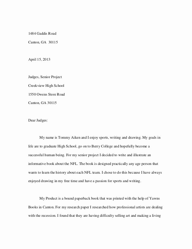 Letter to A Judge format Unique Letter to the Judges format 2012 13