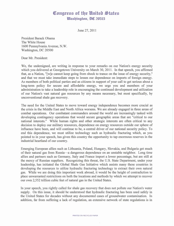Letter to Congressman format Fresh Letter to President Obama From Congressman Encouraging