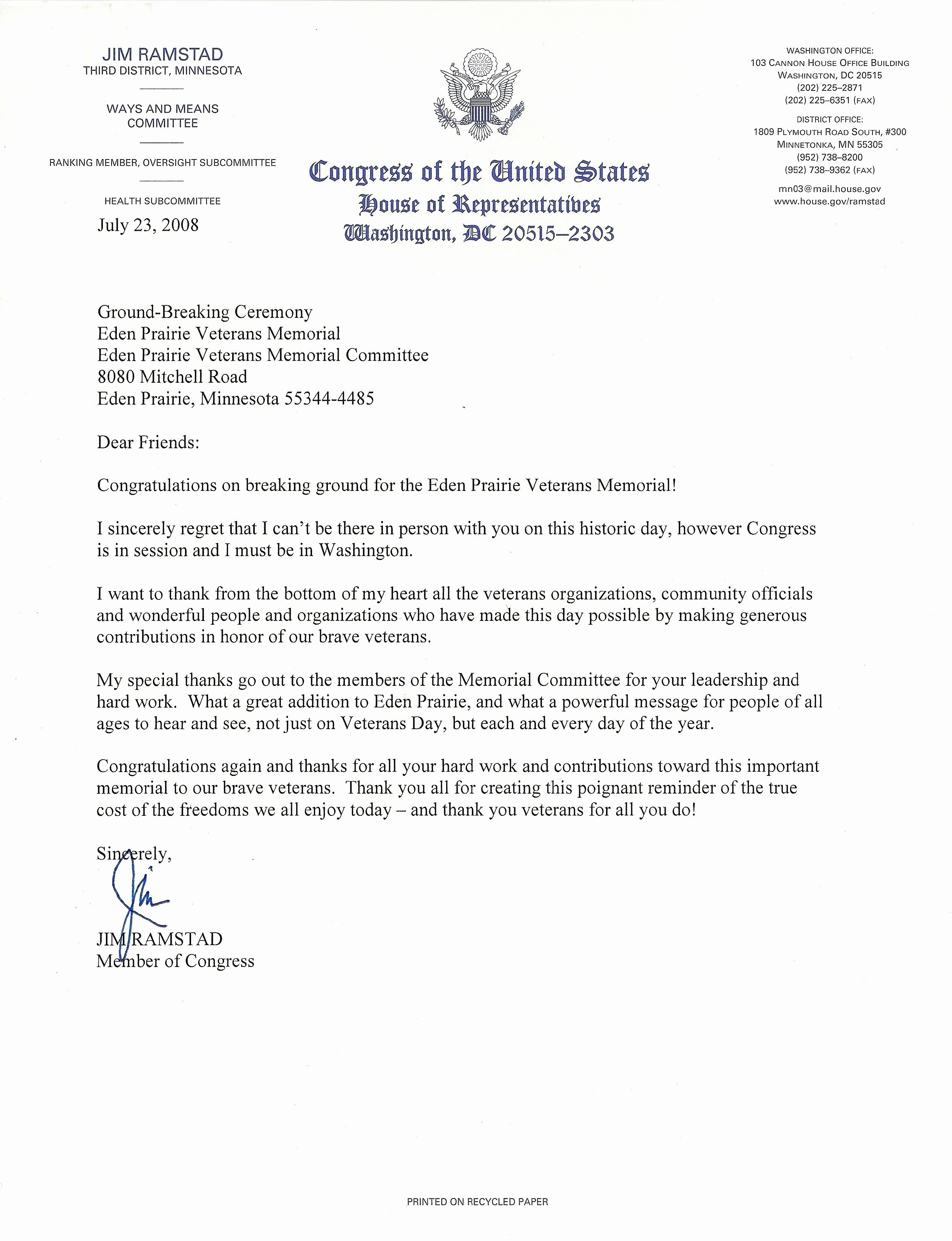Letter to Congressman format Luxury Example Letters to A Congressman Cialisnetsfo
