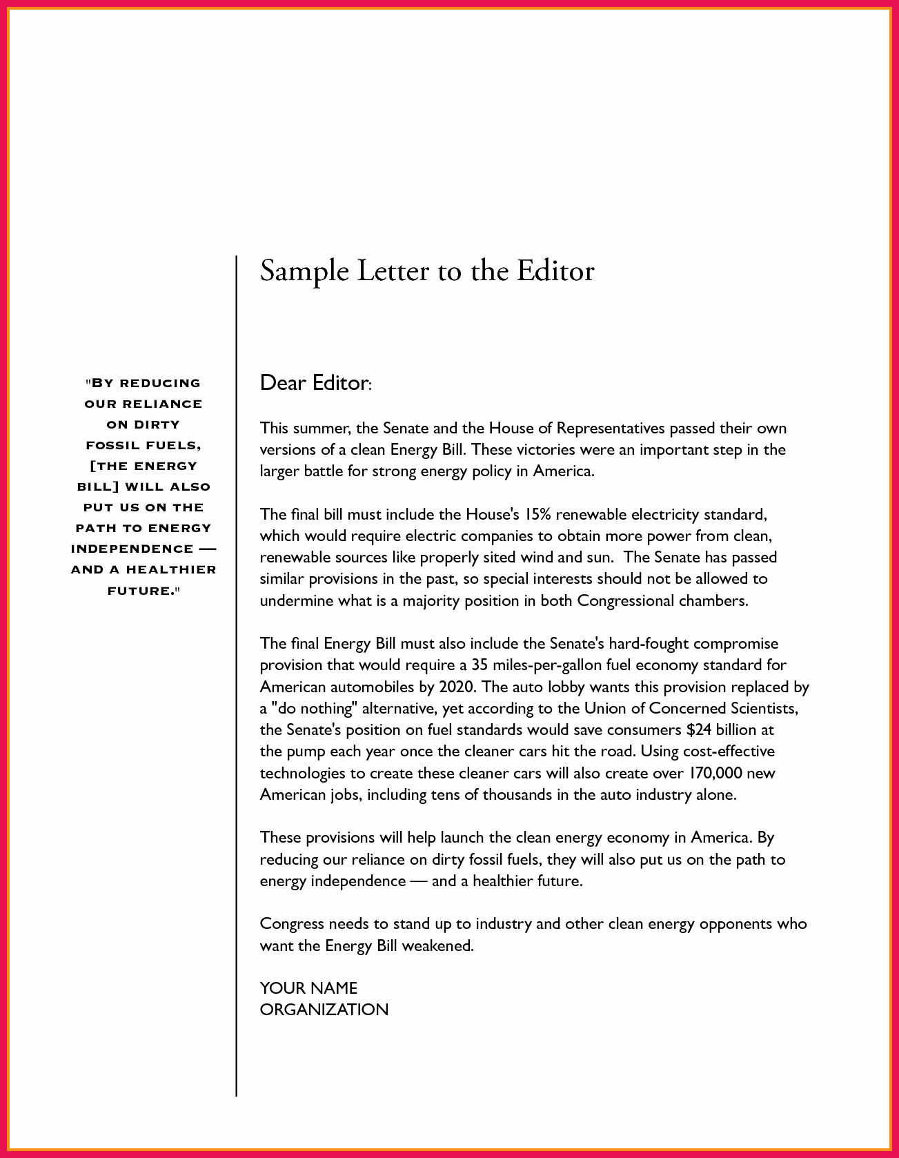 Letter to Editors format Best Of Letter to the Editor format