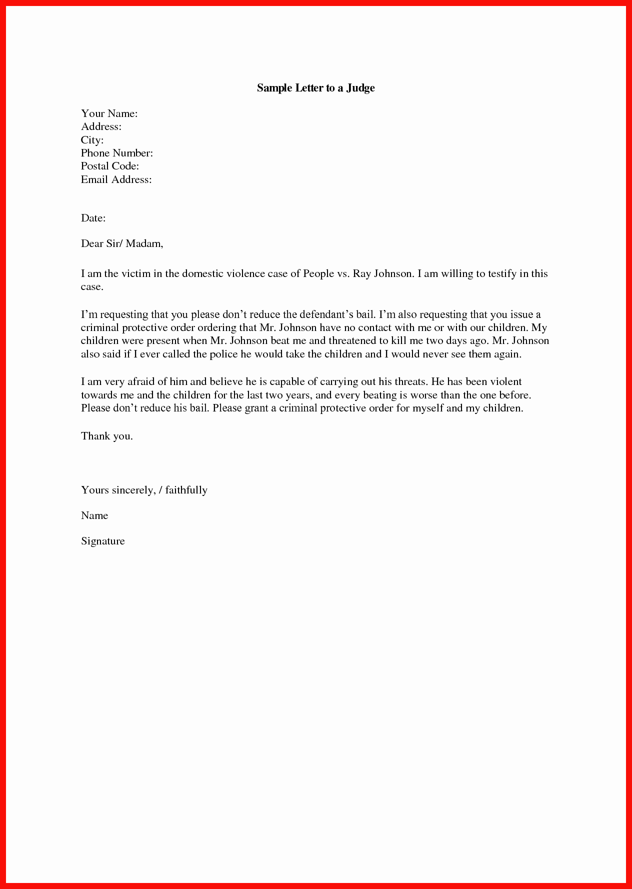 Letter to Judge format Luxury Letter format to A Judge