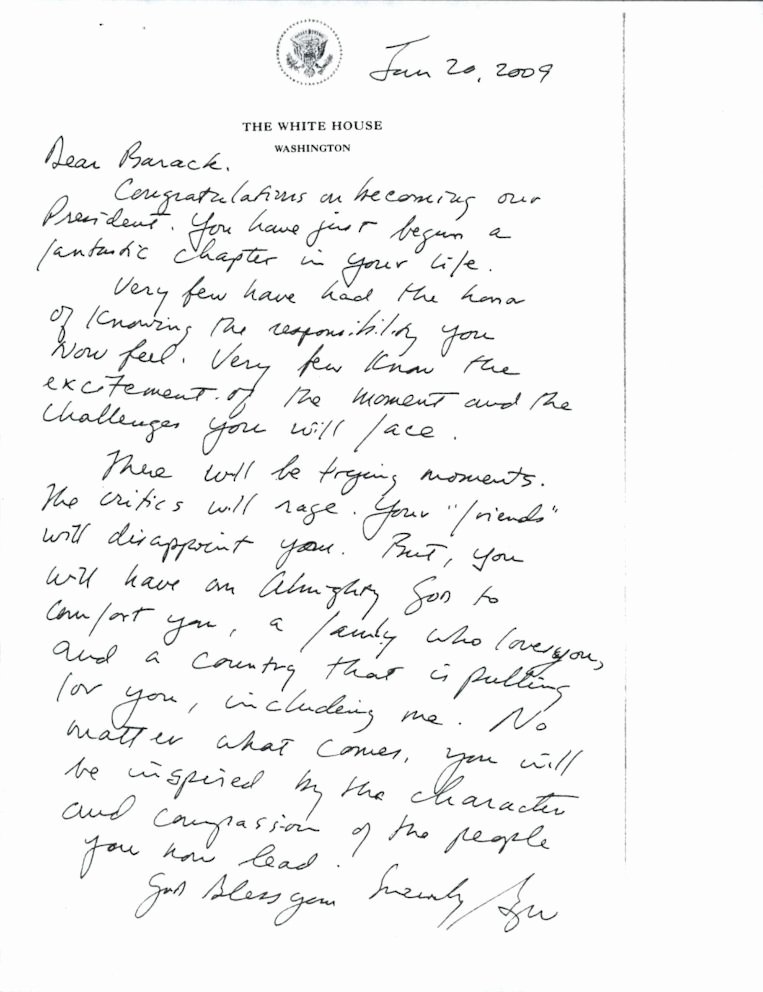 Letter to President format Beautiful First On Abc George W Bush S Inauguration Day Letter to
