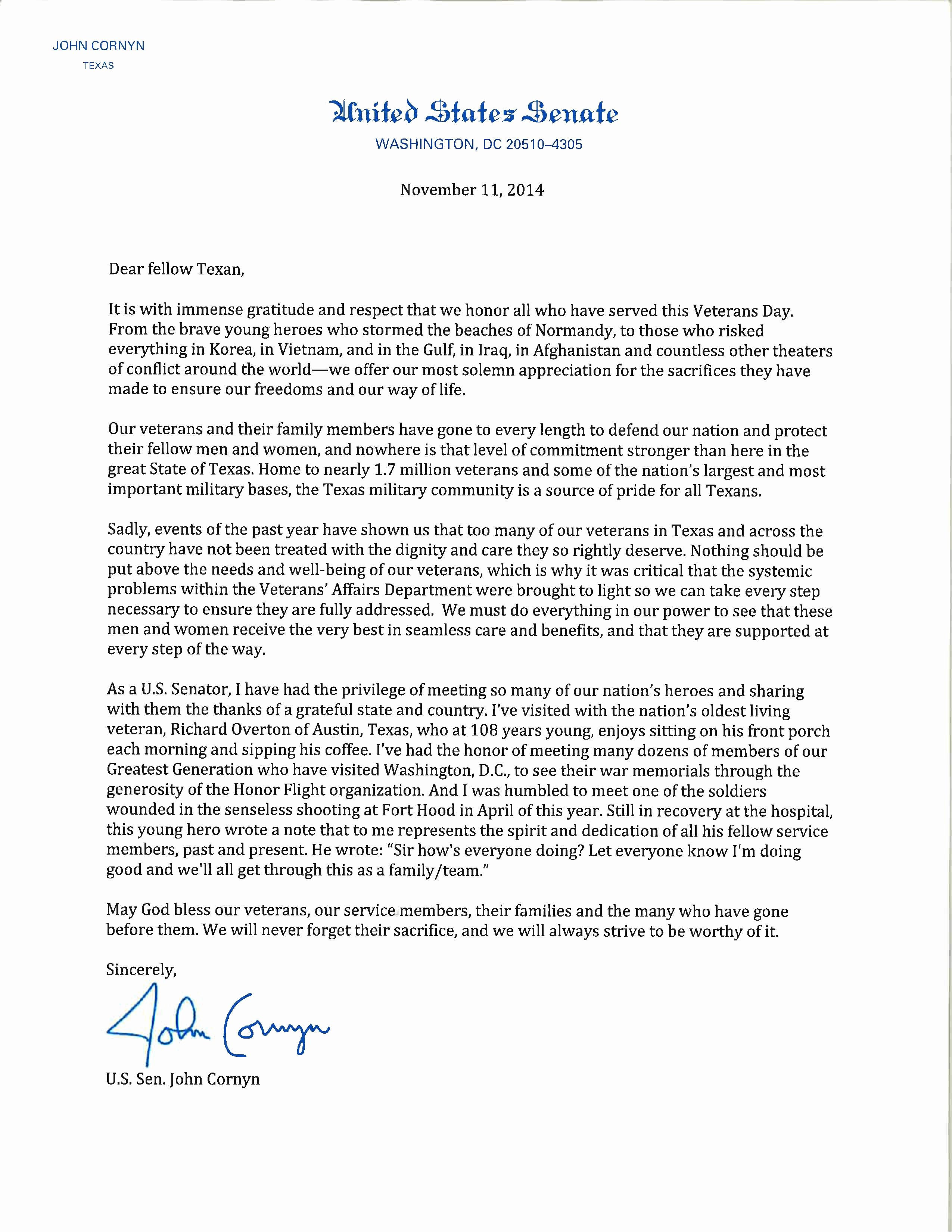 Letter to Senator format Beautiful Letter to A Senator