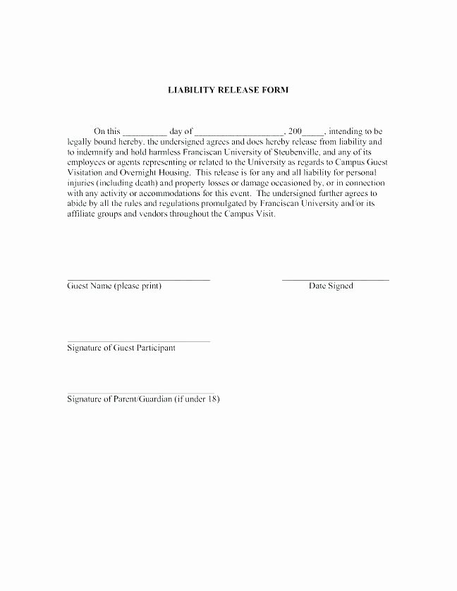 Lien Release Letter Template Awesome Sample Lien Release forms Template Car form Waiver