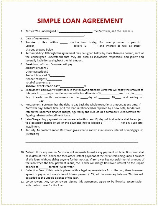 Living Agreement Contract Template Fresh 9 Free Sample Housing Loan Contract Templates Printable