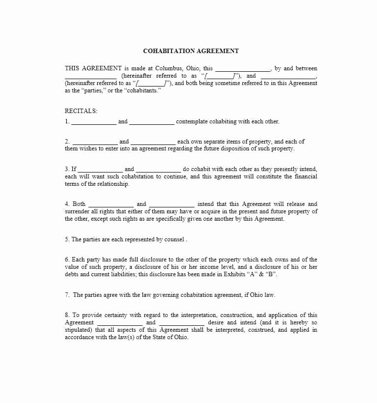 Living Agreement Contract Template Lovely Living to Her Agreement Template Kristalleeromances