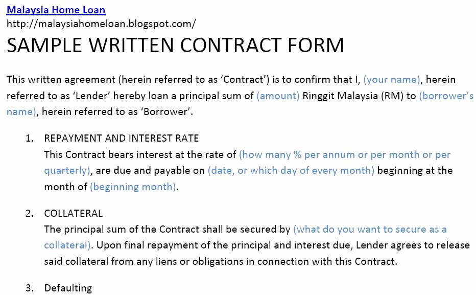 Llc Member Loan Agreement Fresh Contract for Borrowing Money From Family Free Printable