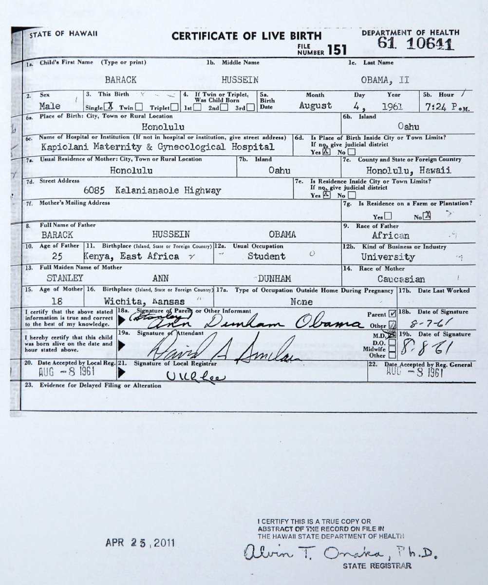 Long form Birth Certificate Sample Elegant Obama Releases Long form Of His Hawaii Birth Certificate