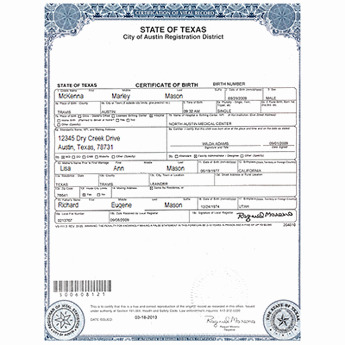 Long form Birth Certificate Sample Inspirational New Passport Minors