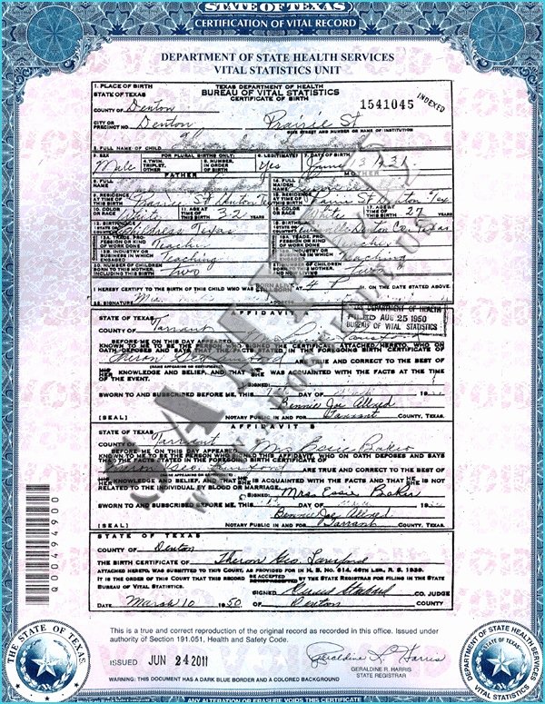 Long form Birth Certificate Sample Lovely How Long Does It Take to Get A Birth Certificate In Texas