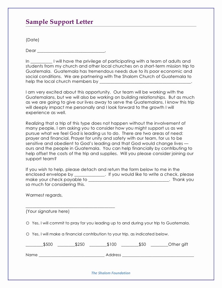 Long Term Missionary Support Letter Template New Team Manual Munity Development Nov 2011