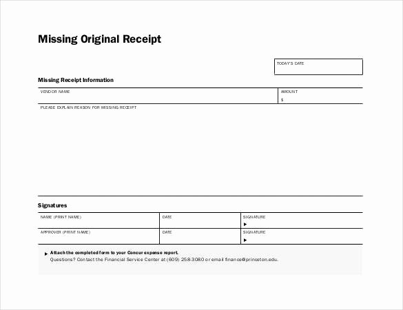 Lost Receipt form Template New Receipt Template 122 Free Printable Word Excel Ai