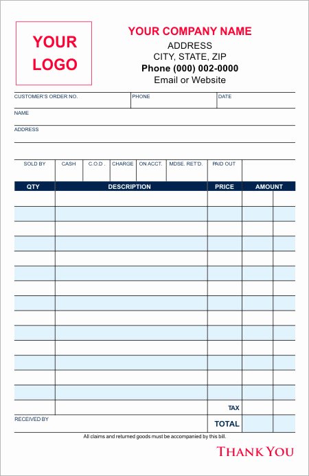 Make Your Own Receipt Book New Carbonless Sales Receipt Templates to Personalize