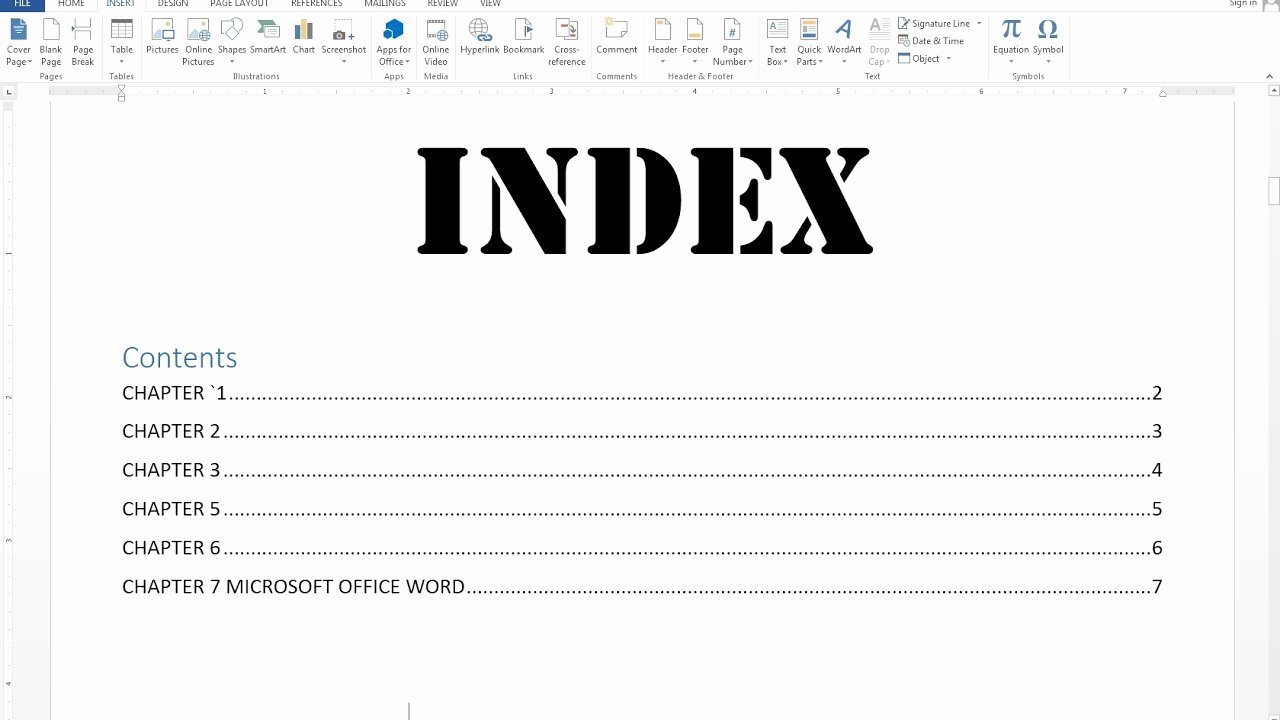 Making A form In Word Beautiful Make Index Table Content In Ms Word