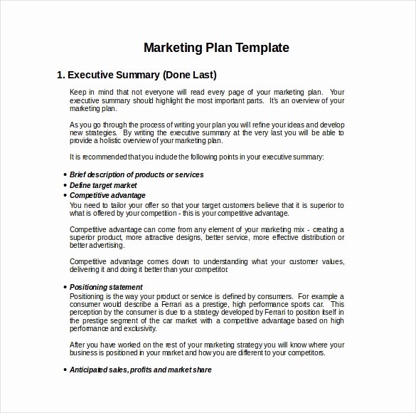 Marketing Plan Template Word Awesome 18 Marketing Plan Templates Free Word Pdf Excel Ppt