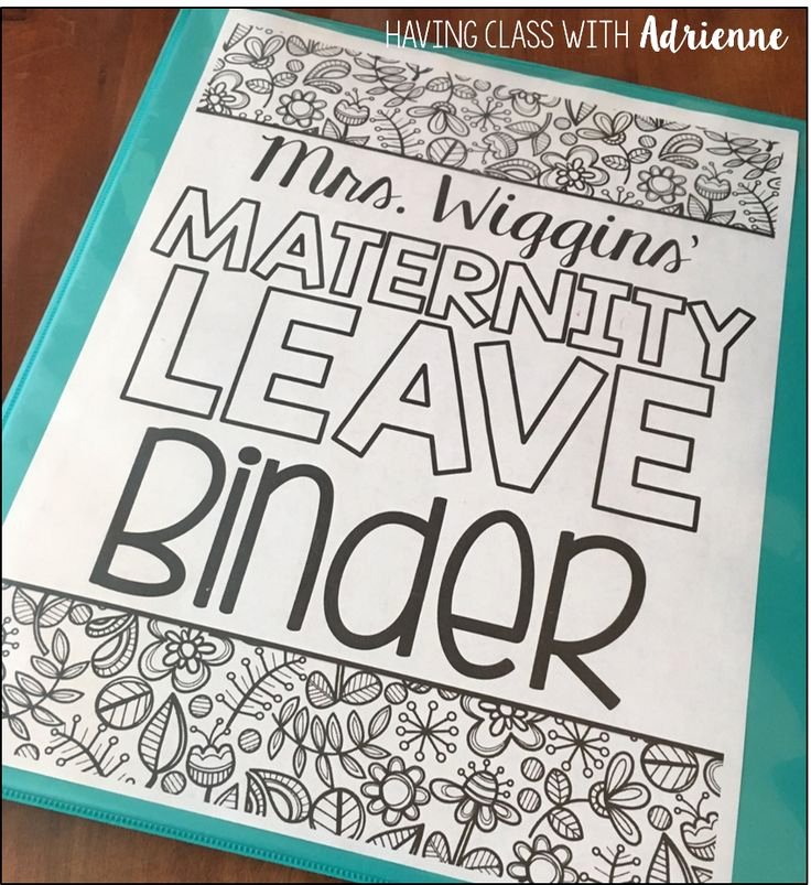 Maternity Leave Plan Template Elegant 25 Best Ideas About Binder Templates On Pinterest