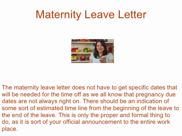 Maternity Leave Plan Template Unique Request for Maternity Leave Letter Template Leave Letter