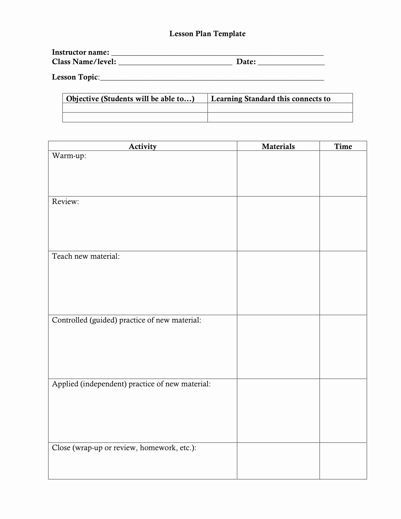 Math Lesson Plan Template Best Of Math Vocabulary Lesson Plans High School Vocabulary