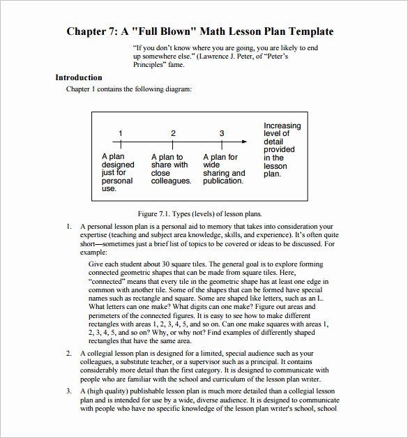 Math Lesson Plan Template Lovely Middle School Lesson Plan Template 8 Free Pdf Word