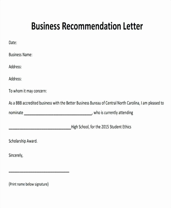 Mba Recommendation Letter Tips Awesome Business Re Mendation Letter Professional Letter