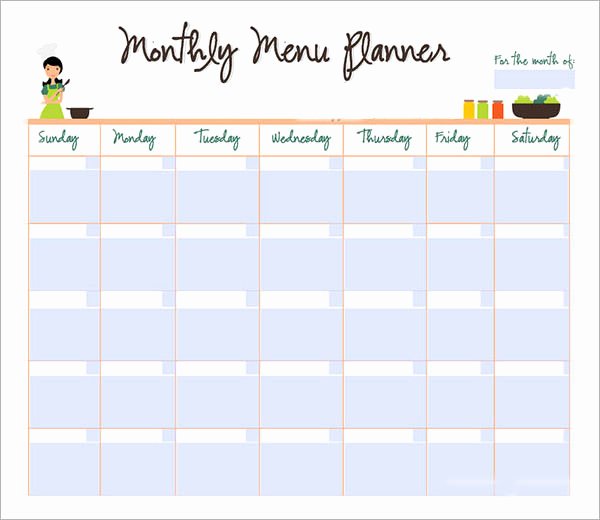 Meal Plan Calendar Template Awesome 9 Sample Monthly Schedule Templates to Download