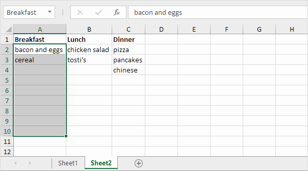 Meal Plan Excel Template Elegant Meal Planner Template In Excel Easy Excel Tutorial