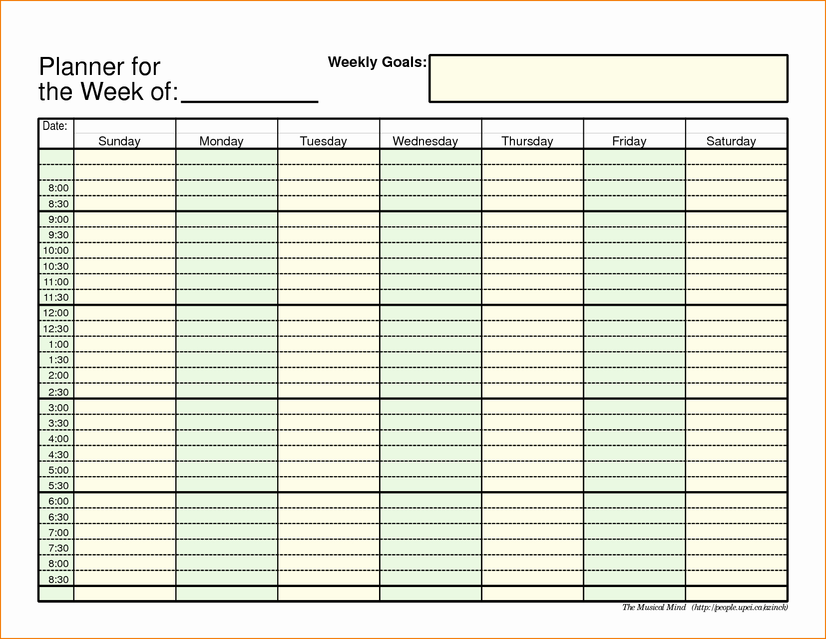 Meal Plan Template Excel Unique 5 Weekly Planner Template Excel