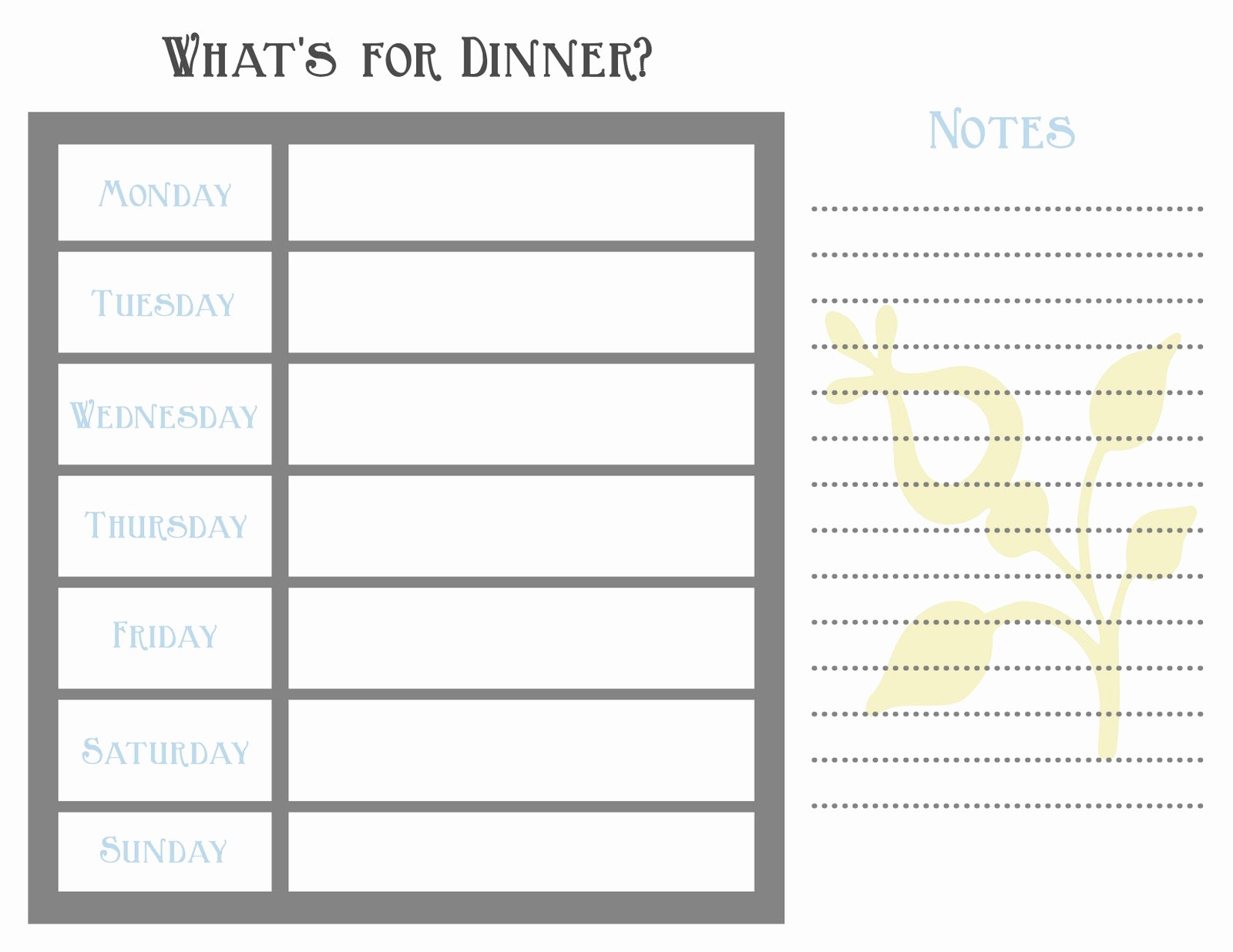 Meal Plan Template Free Elegant 7 Day Meal Planner Template