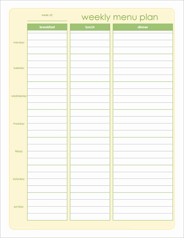 Meal Plan Template Pdf Beautiful Meal Planning Template 17 Download Free Documents In Pdf