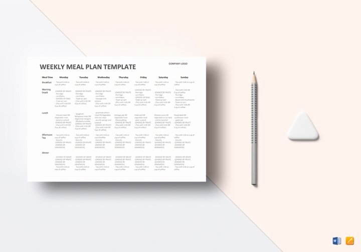 Meal Plan Template Word Best Of 19 Meal Ticket Designs &amp; Templates Psd Ai Word