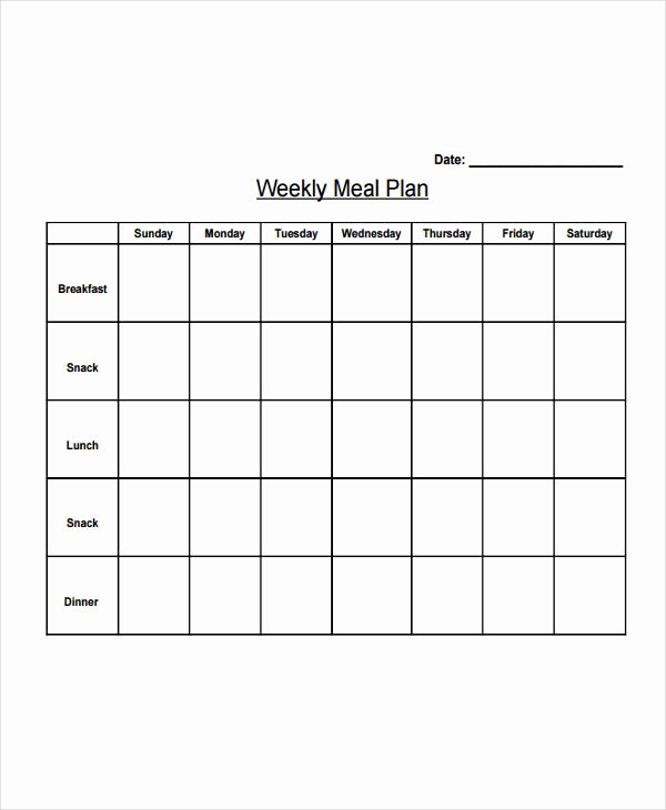 Meal Plan Weekly Template Awesome 10 Diet Plan Templates Free Sample Example format