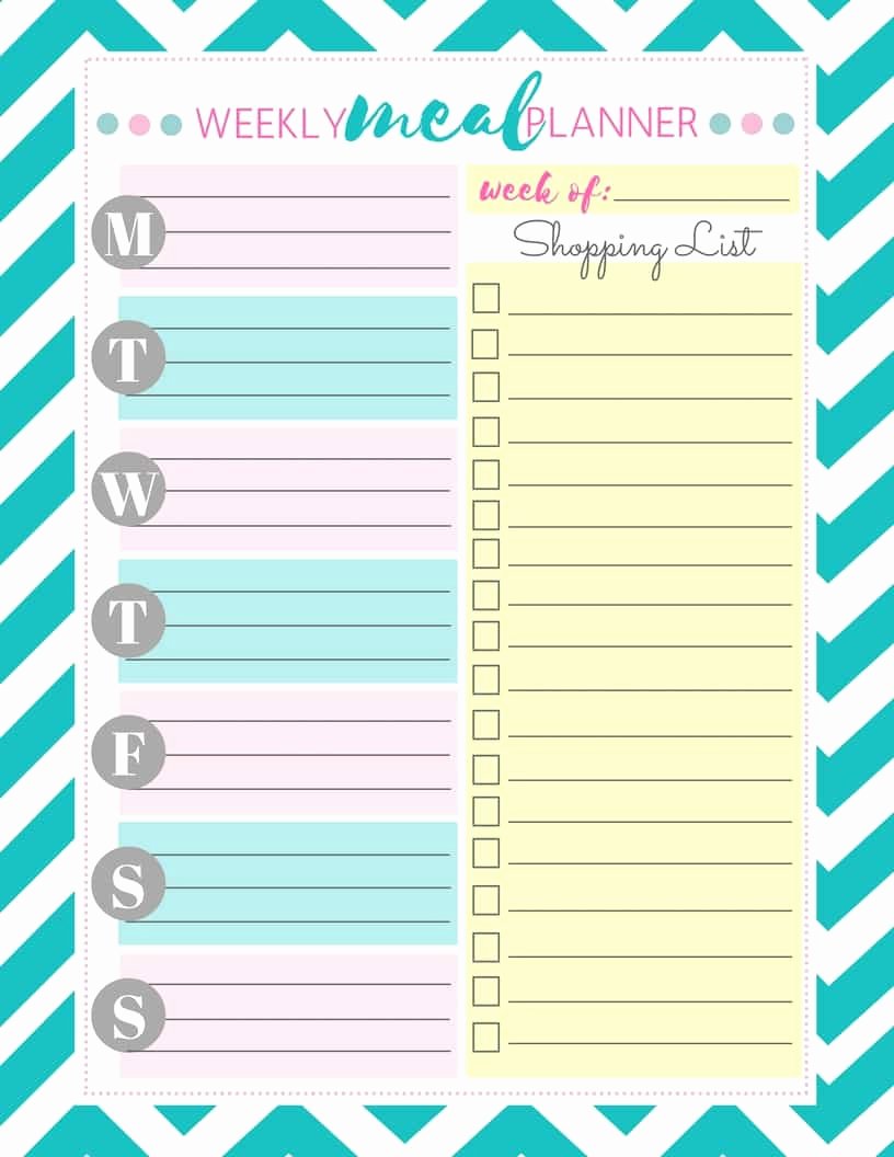 Meal Plan Weekly Template Awesome My solution to Meal Planning Free Weekly Meal Planner